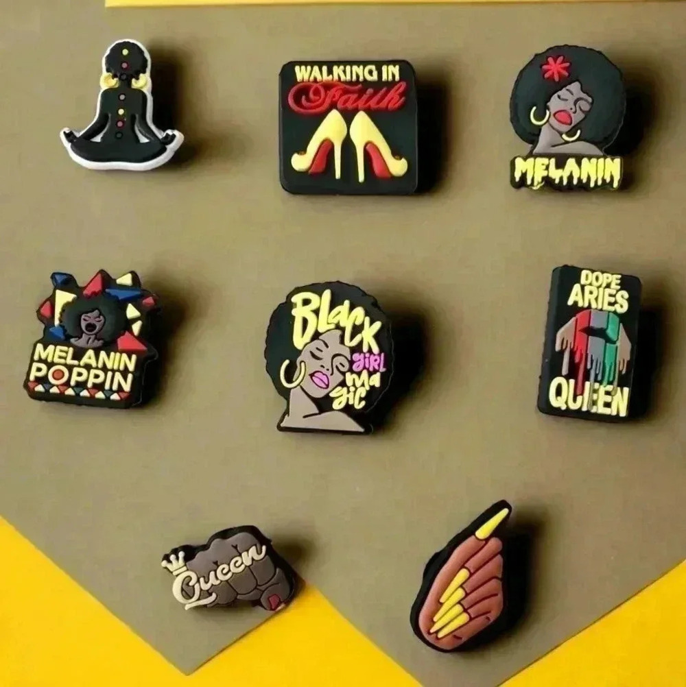 Black Girl Magic Croc Charms